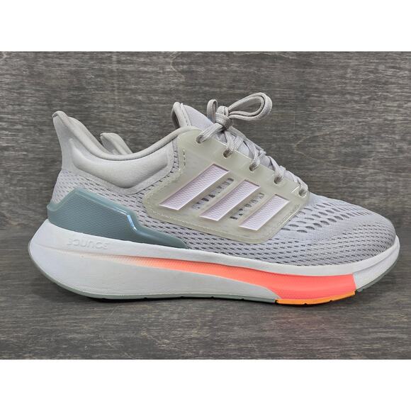 Adidas EQ21 Run 'Dash Grey Almost Pink' Sneakers Size 7 Womens - Picture 1 of 9